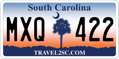 SC license plate MXQ422