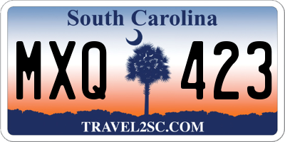 SC license plate MXQ423