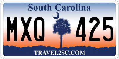 SC license plate MXQ425