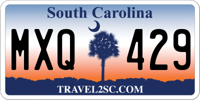 SC license plate MXQ429