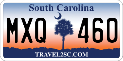 SC license plate MXQ460