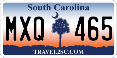 SC license plate MXQ465