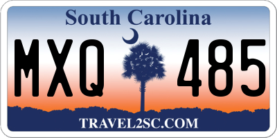 SC license plate MXQ485