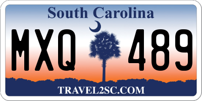 SC license plate MXQ489