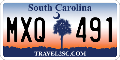 SC license plate MXQ491