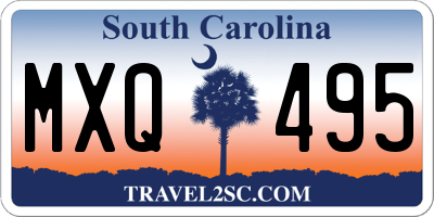 SC license plate MXQ495