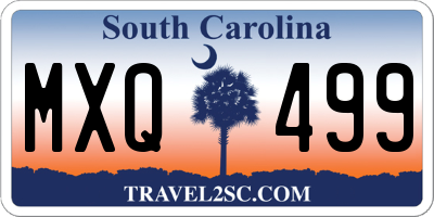 SC license plate MXQ499