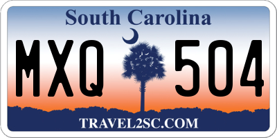 SC license plate MXQ504