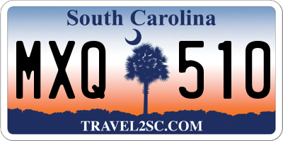 SC license plate MXQ510