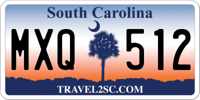 SC license plate MXQ512