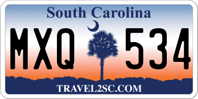 SC license plate MXQ534