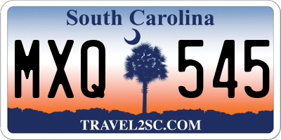 SC license plate MXQ545