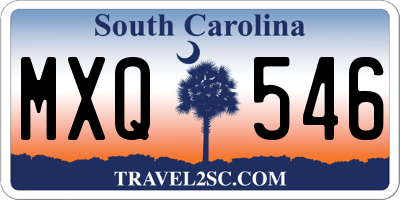 SC license plate MXQ546