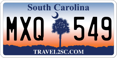 SC license plate MXQ549