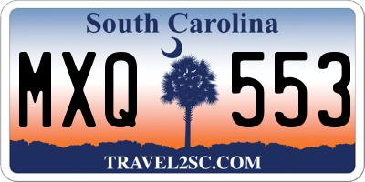 SC license plate MXQ553