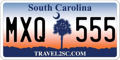 SC license plate MXQ555