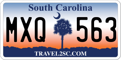 SC license plate MXQ563