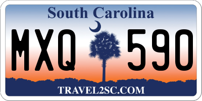 SC license plate MXQ590