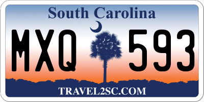 SC license plate MXQ593