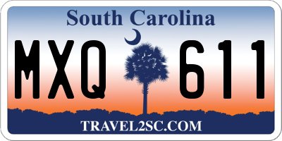 SC license plate MXQ611