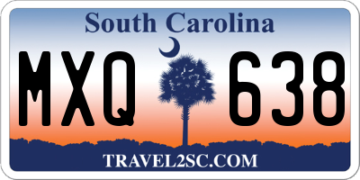 SC license plate MXQ638