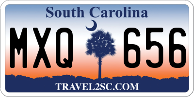 SC license plate MXQ656