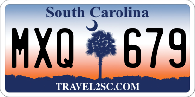 SC license plate MXQ679