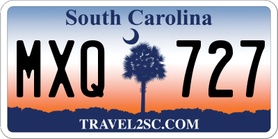 SC license plate MXQ727