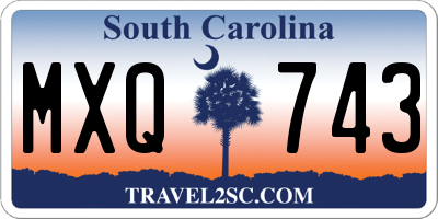 SC license plate MXQ743