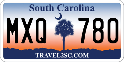 SC license plate MXQ780