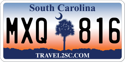 SC license plate MXQ816