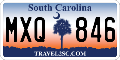 SC license plate MXQ846