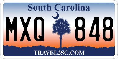 SC license plate MXQ848