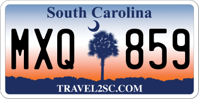 SC license plate MXQ859