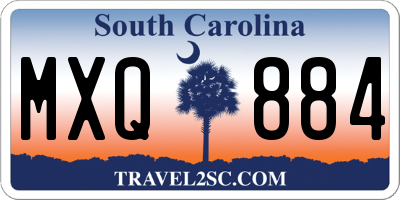 SC license plate MXQ884