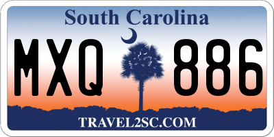 SC license plate MXQ886