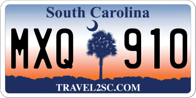 SC license plate MXQ910