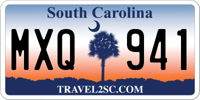 SC license plate MXQ941