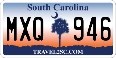 SC license plate MXQ946