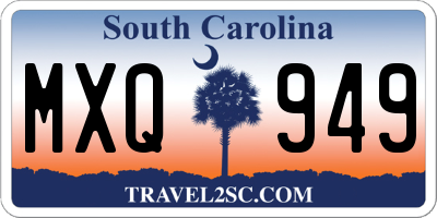 SC license plate MXQ949