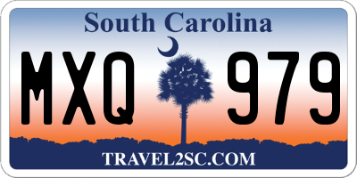 SC license plate MXQ979