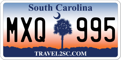 SC license plate MXQ995