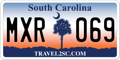 SC license plate MXR069