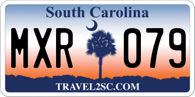 SC license plate MXR079