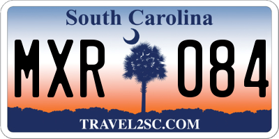 SC license plate MXR084