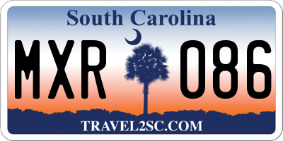 SC license plate MXR086