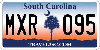 SC license plate MXR095