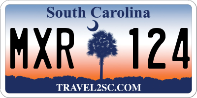 SC license plate MXR124