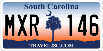 SC license plate MXR146