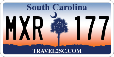SC license plate MXR177